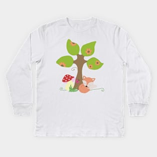 Fuchs unterm Baum Kids Long Sleeve T-Shirt